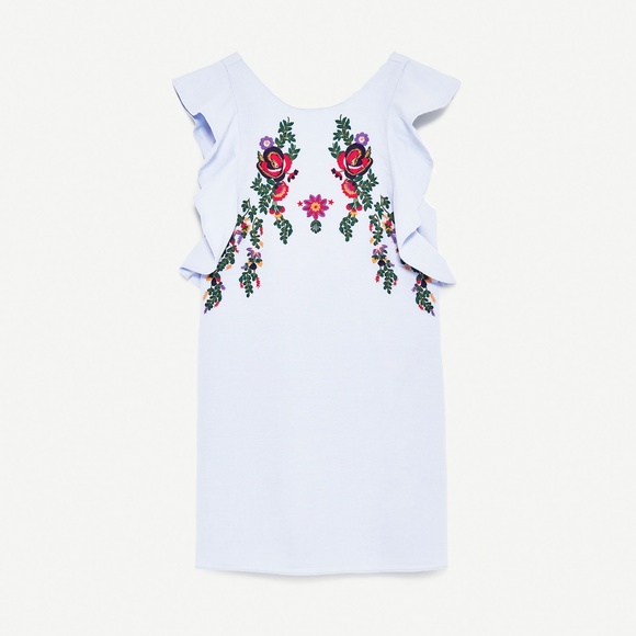 Breezy butterfly-Zara Silk embroidered dress